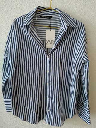 Zara camisa rayas azules XS nueva