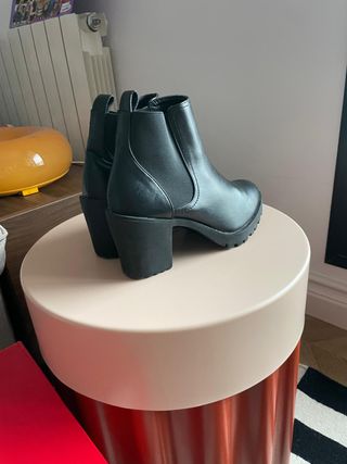 Botas Chelsea tacón negras T.38