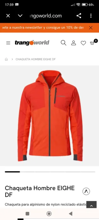 Cortavientos Trangoworld Naranja