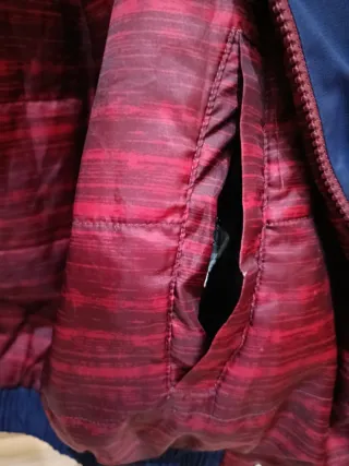 Anorak reversible azul y rojo