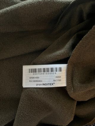 Vestido efecto ante Zara verde oliva