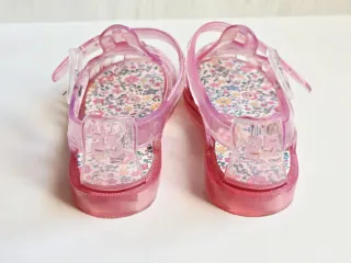 Cangrejeras rosas con flores Talla 25