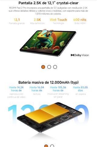 Xiaomi Redmi Pad 2 Pro 12,1 6GB ram 128GB + lapiz