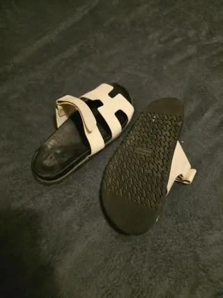 Sandalias Hermés Mujer Blancas y Negras