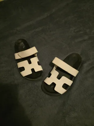 Sandalias Hermés Mujer Blancas y Negras