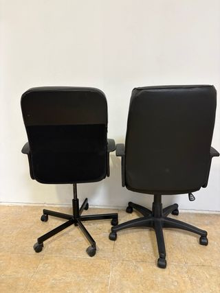 2 Sillas de Oficina Negras