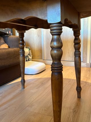 Mesa de comedor extensible de madera