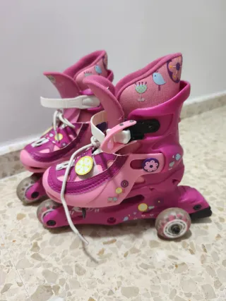 Patines en línea infantiles rosas
