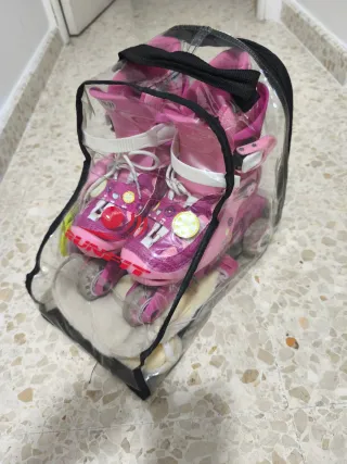 Patines en línea infantiles rosas