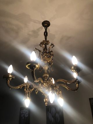 Lámpara colgante dorada