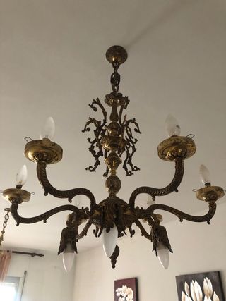 Lámpara colgante dorada