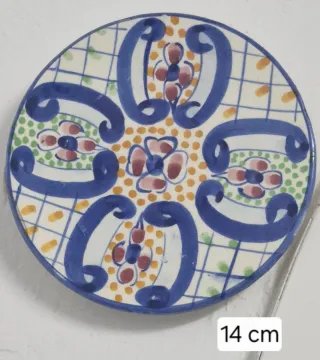 Plato decorativo cerámica pintada