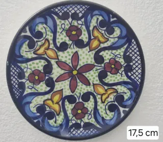 Plato decorativo cerámica pintada