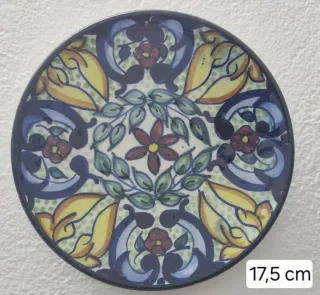 Plato decorativo cerámica pintada