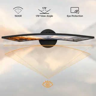 NUEVO Monitor Curvo KOORUI 24° Pulgadas FHD 100Hz