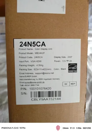 NUEVO Monitor Curvo KOORUI 24° Pulgadas FHD 100Hz