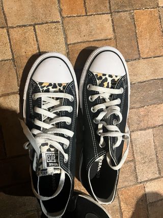 Converse All Star leopardo negras