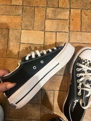 Converse All Star leopardo negras