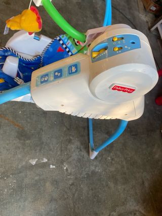 Columpio bebé azul granja