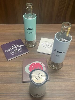 Set olio/aceto/sale con piattino My Home