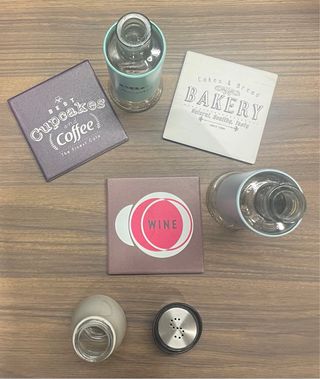 Set olio/aceto/sale con piattino My Home