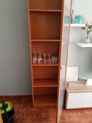 Vitrina de madera y cristal