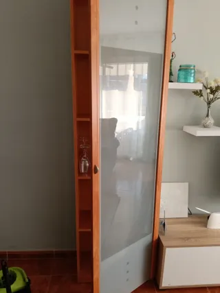 Vitrina de madera y cristal