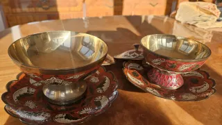 Juego de recipientes decorados