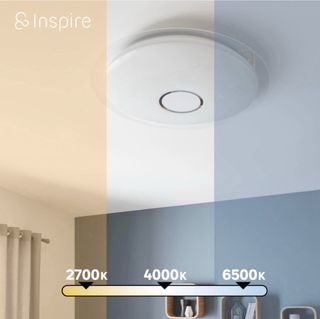 Dos Plafón LED Techo 76cm con mando a distancia