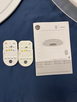 Dos Plafón LED Techo 76cm con mando a distancia