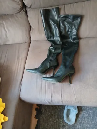 Botas altas negras tacón