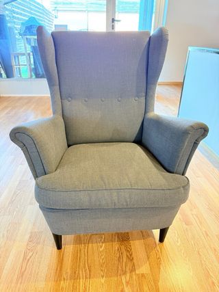 Sillón Orejero Ikea Gris Tela