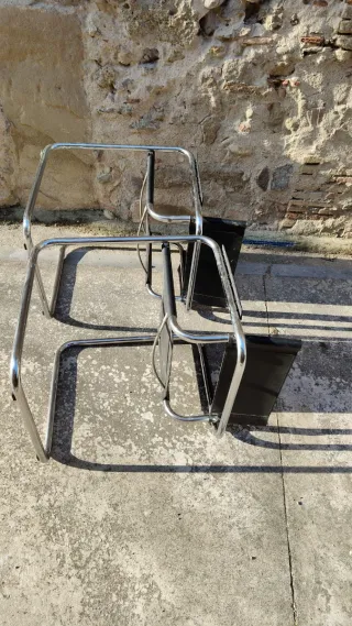 Sillas Bauhaus Cuero y Metal