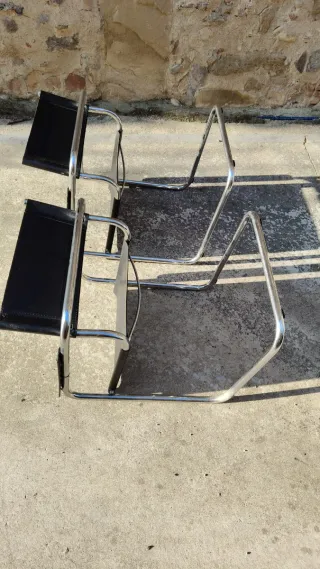 Sillas Bauhaus Cuero y Metal