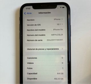 iPhone XR Negro 64GB