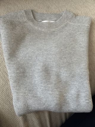 Jersey Zara Gris Rayas Finas Talla 8