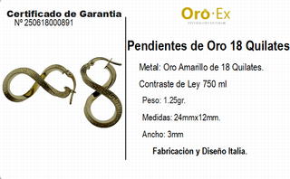 PENDIENTES DE ORO DE 18 QUILATES