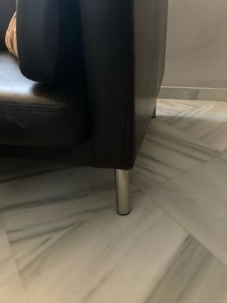 Sofá de 2 plazas piel marrón