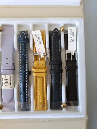 Lote correas piel para reloj