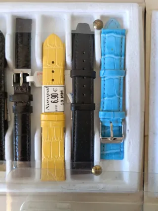 Lote correas piel para reloj