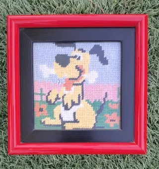 Regalo Lote 3 cuadros perritos a cañamazo