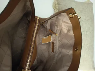 Bolso Michael Kors Marrón y Dorado Auténtico