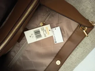 Bolso Michael Kors Marrón y Dorado Auténtico