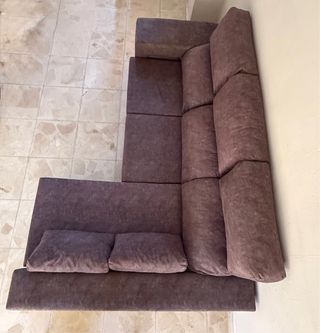 Sofá 3 plazas con Chaiselongue gris