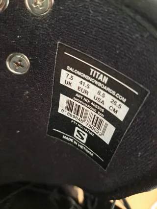 Botas Snowboard Salomon Talla 41.5 Usadas 5 veces.