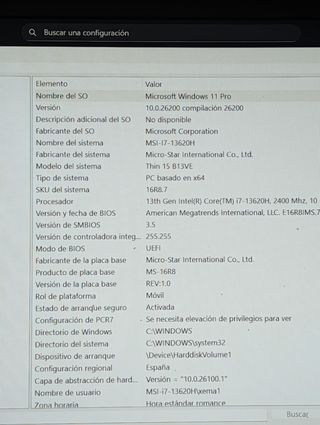 Portátil Gaming MSI i7 13th RTX 4050 144Hz