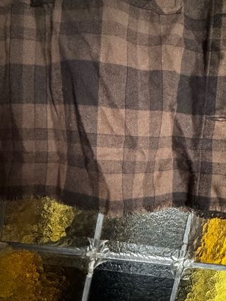 Camisa crop cuadros Zara