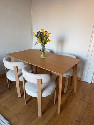 Mesa comedor madera maciza 140x80