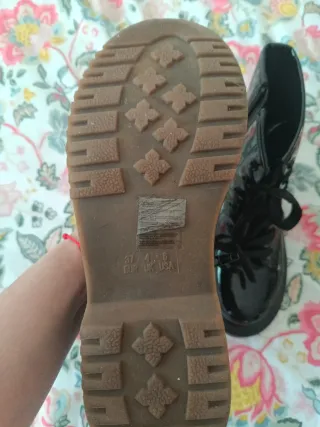 Botas charol negras talla 37