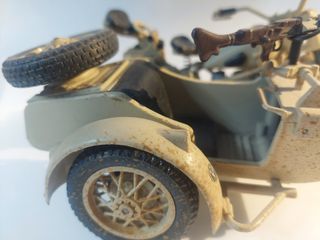 BMW R75-Sidecar "Afrika Korps" 1:15 Metallo 70'